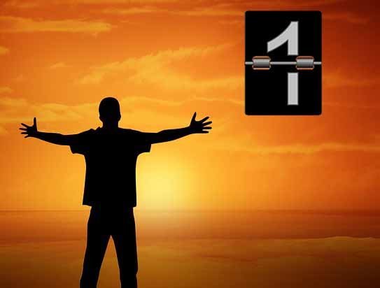man, sunset, one